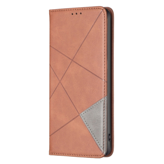 TEXTURE Peňaženkové puzdro pre Xiaomi Redmi Note 13 - hnedé