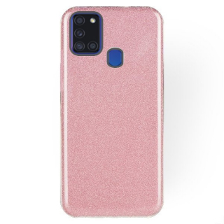 Silikonové púzdro na Samsung Galaxy A21s Glitter ružové