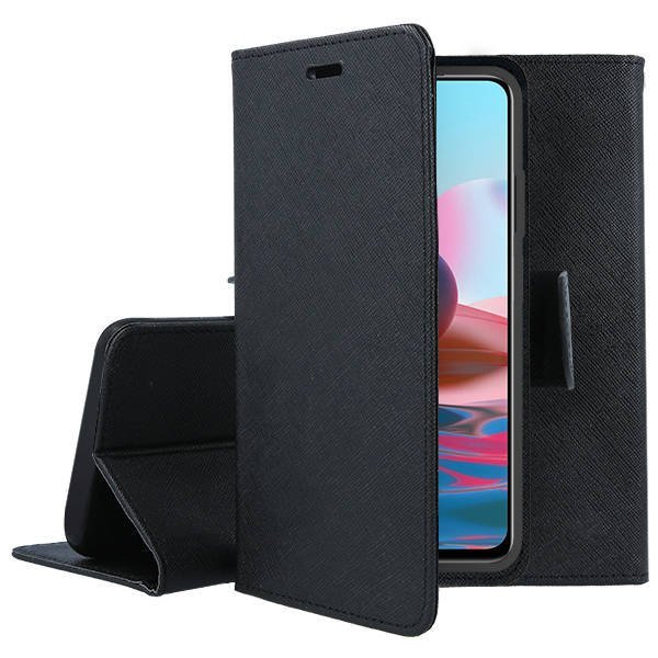Knižkové puzdro pre Xiaomi Redmi Note 12 - SMART FANCY čierne