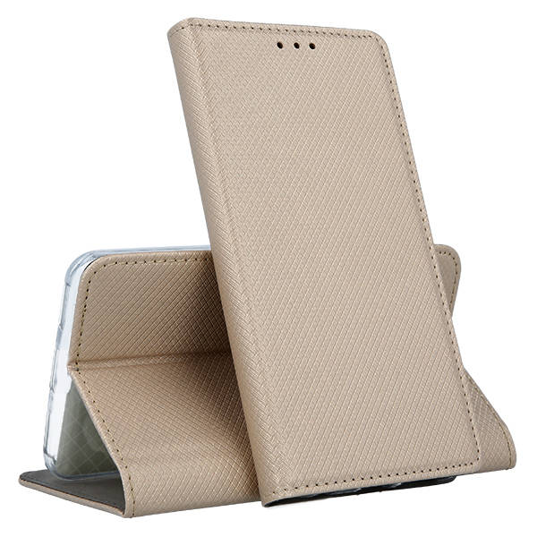 SKLO + PUZDRO 2v1 Xiaomi Redmi Note 12 5G / Poco X5 5G - Knižkové MAGNET zlaté