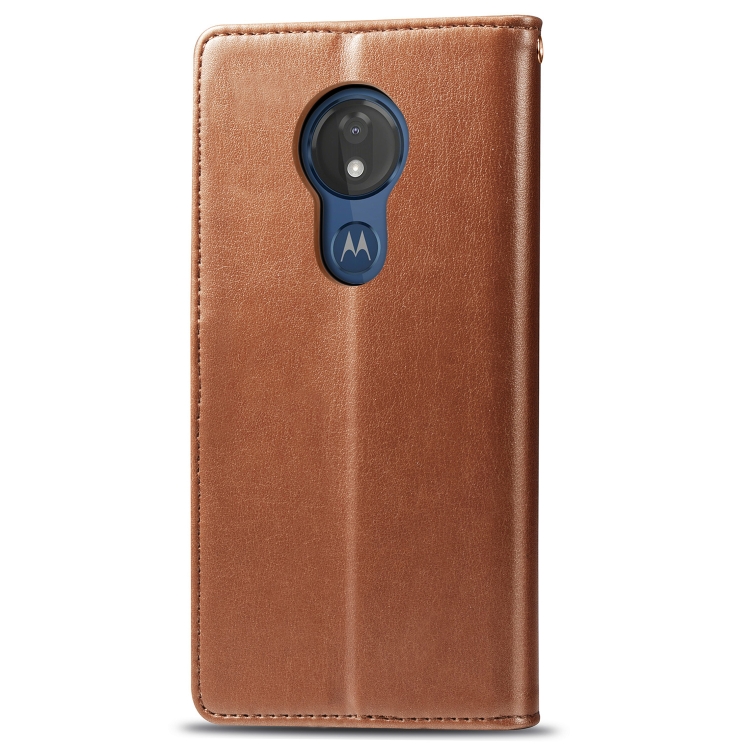 Knižkové púzdro pre Lenovo Motorola G7 Play - SOLID hnedé