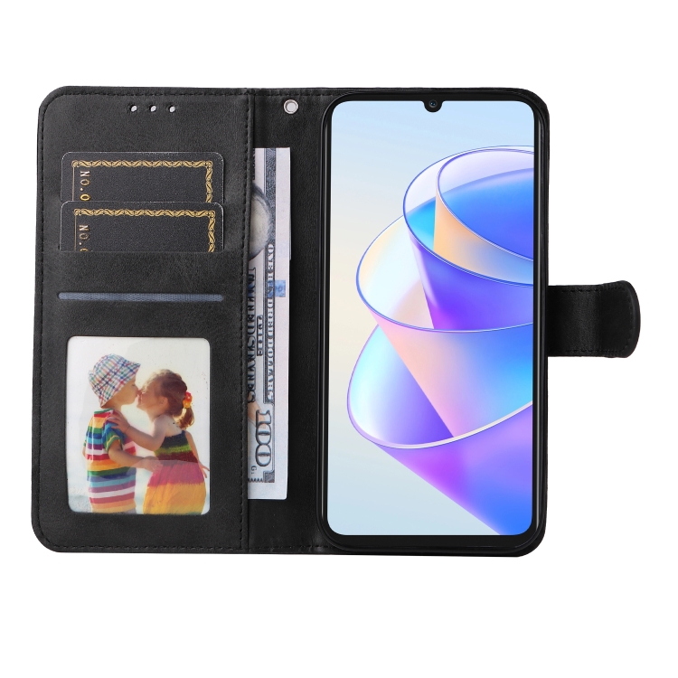 9D SKLO + PUZDRO 2v1 pre Honor X7a - Knižkové SOLID čierne