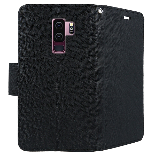 Knižkové púzdro Smart Fancy pre Samsung Galaxy S9 Plus - čierne