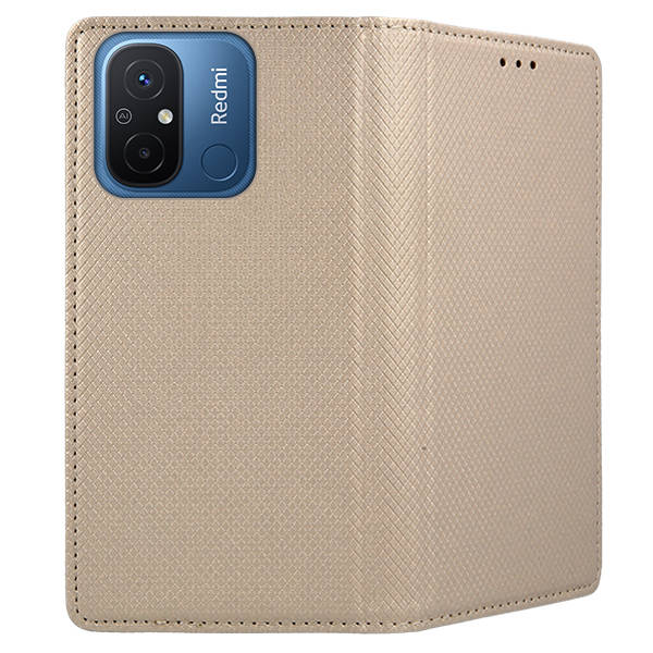 Knižkové puzdro na Xiaomi Redmi 12C - MAGNET zlaté