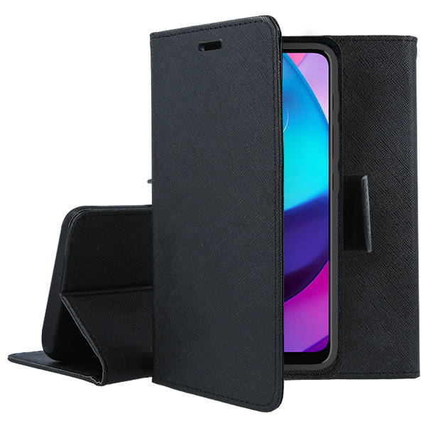 Knižkové puzdro pre Motorola Moto E32 / E32s - Smart FANCY čierne