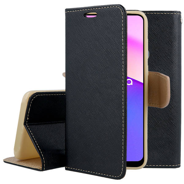 Knižkové puzdro pre Motorola Moto G23 / G13 - FANCY čierno zlaté