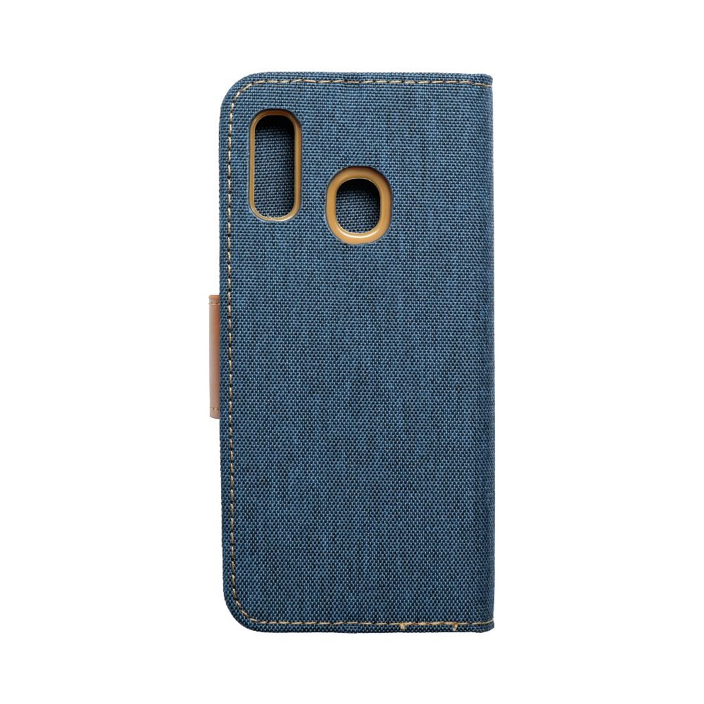 Knižkové puzdro Smart CANVAS na Samsung Galaxy A20e - modro hnedé