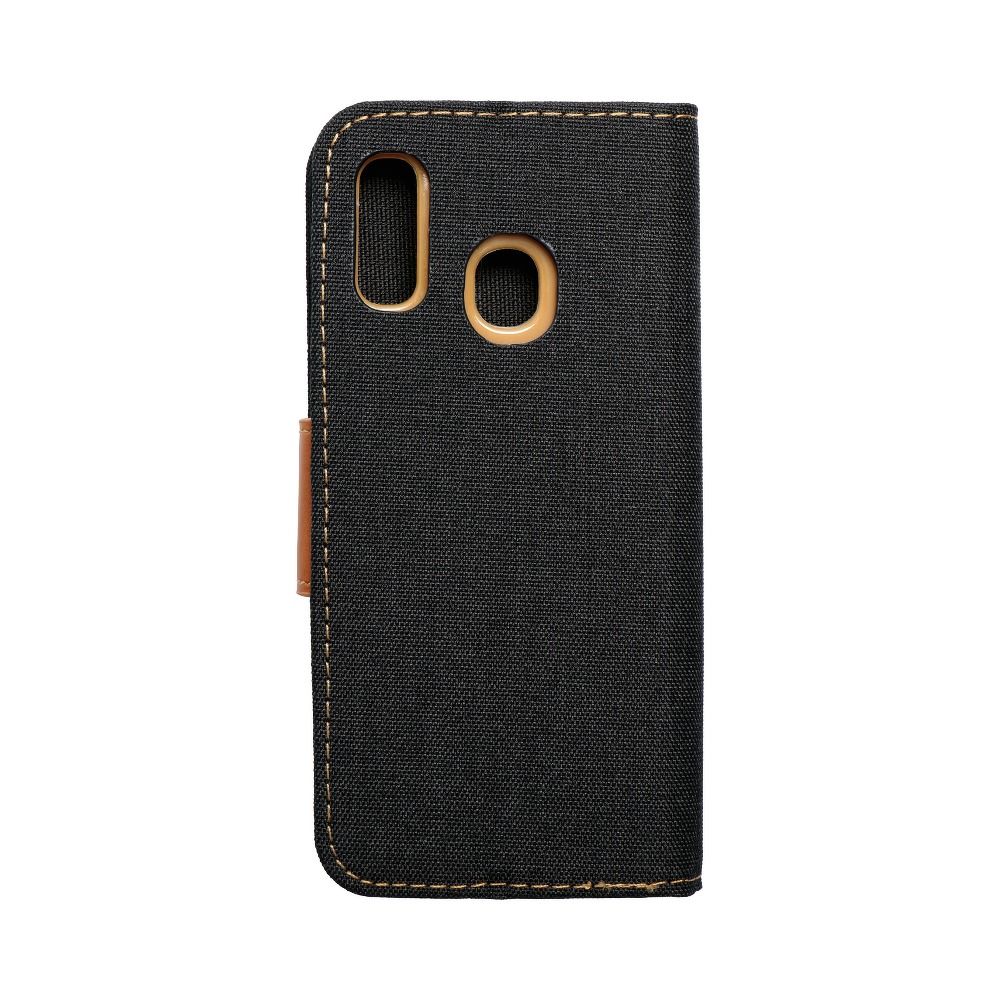 Knižkové puzdro Smart CANVAS na Samsung Galaxy A20e - čierno hnedé