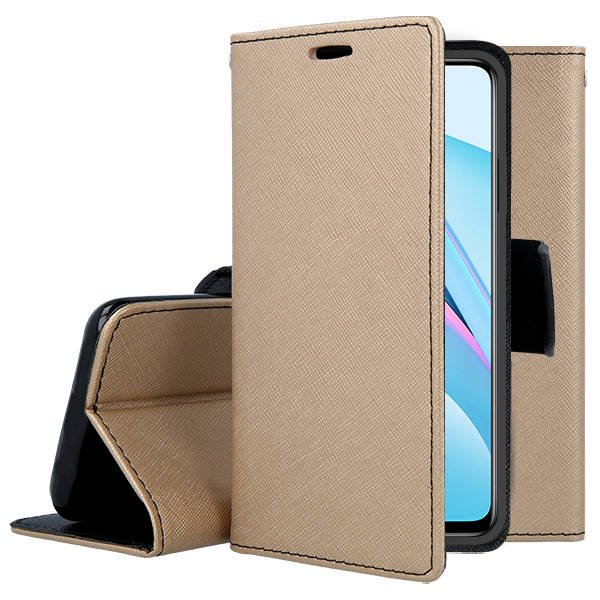Puzdro pre Xiaomi Redmi Note 12 Pro 5G / Poco X5 Pro 5G - Knižkové zlato čierne