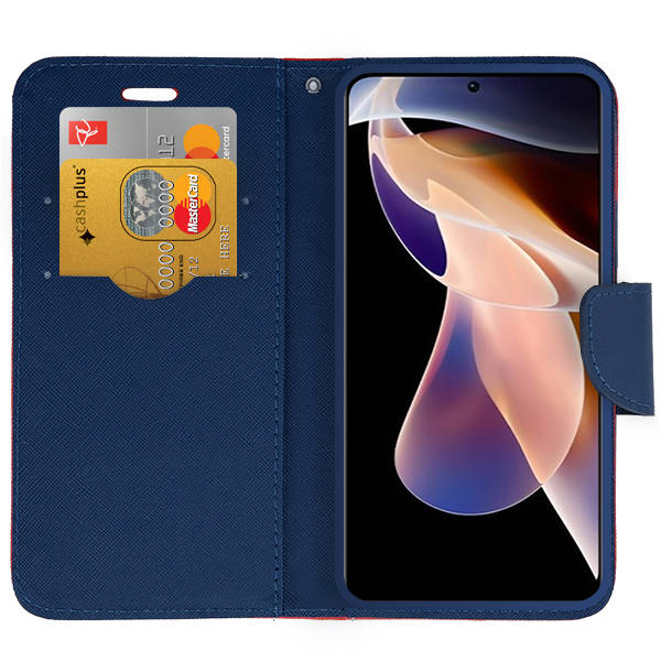 Puzdro pre Xiaomi Redmi Note 12 Pro 5G / Poco X5 Pro 5G - Knižkové FANCY červené