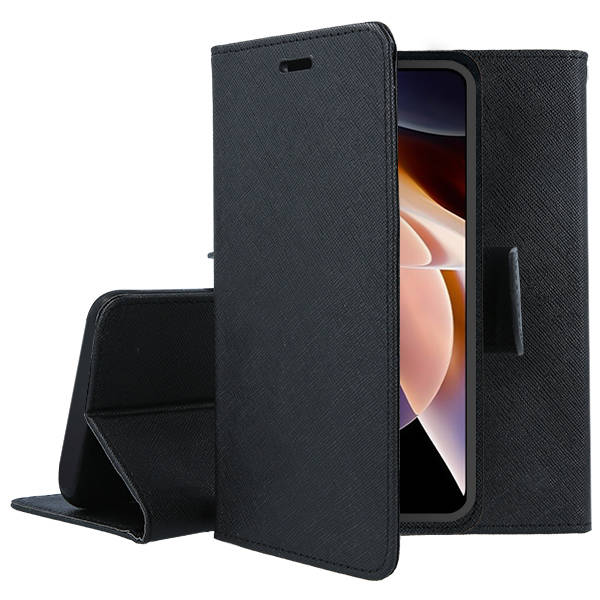 Puzdro pre Xiaomi Redmi Note 12 Pro 5G / Poco X5 Pro 5G - Knižkové FANCY čierne