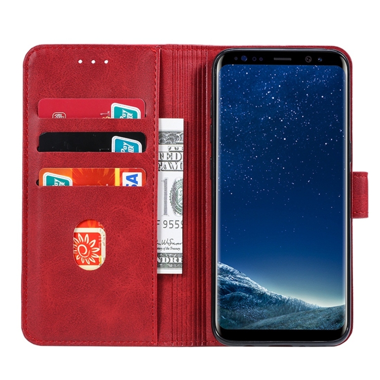 9D SKLO + PUZDRO 2v1 pre Samsung Galaxy S8 Plus - Knižkové Solid červené