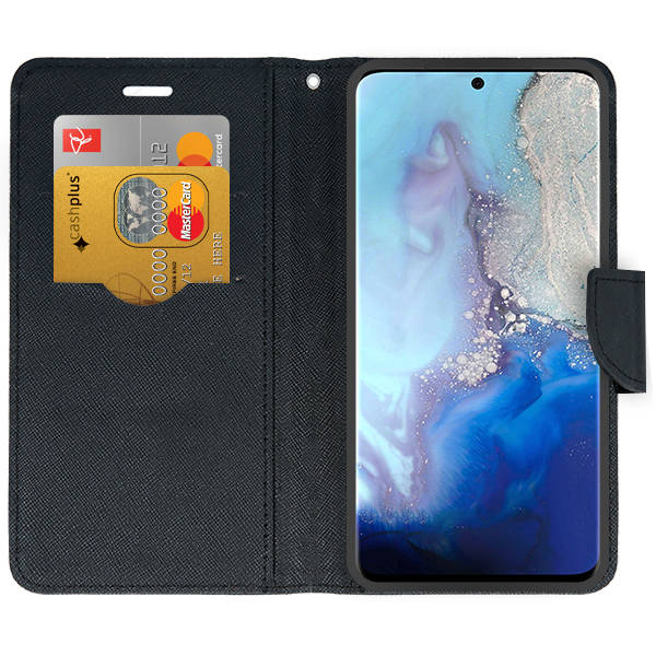9D SKLO + PÚZDRO 2v1 pre Samsung Galaxy S20 - Knižkové SMART FANCY čierne