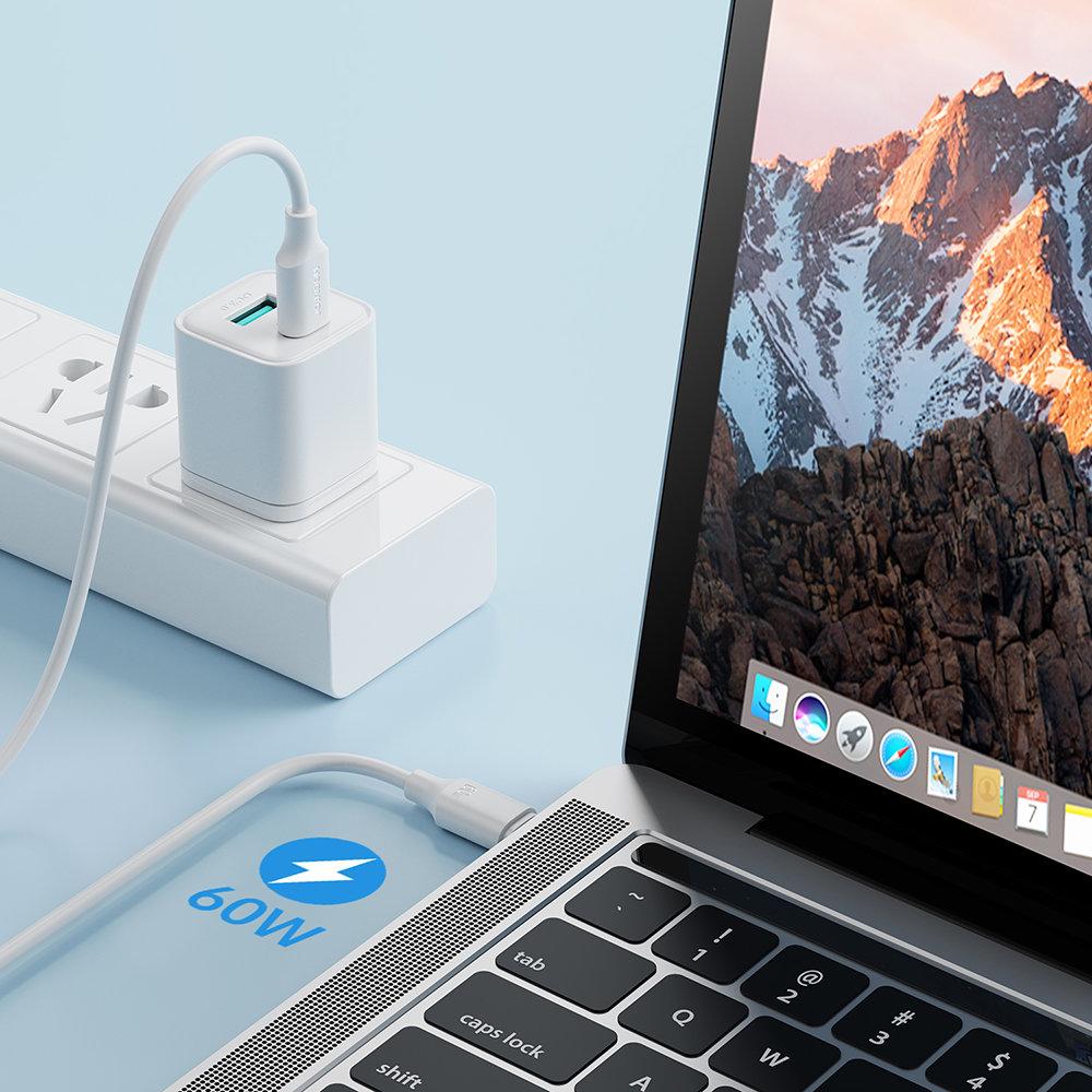 JOYROOM KÁBEL USB-C - USB-C 480MB/S 60W 1M BIELY (S-CC060A9)