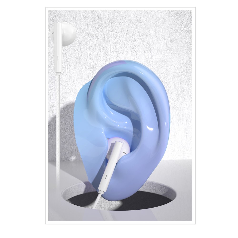 Dudao káblové slúchadlá USB typu C 1,2 m biele (X3B-W)