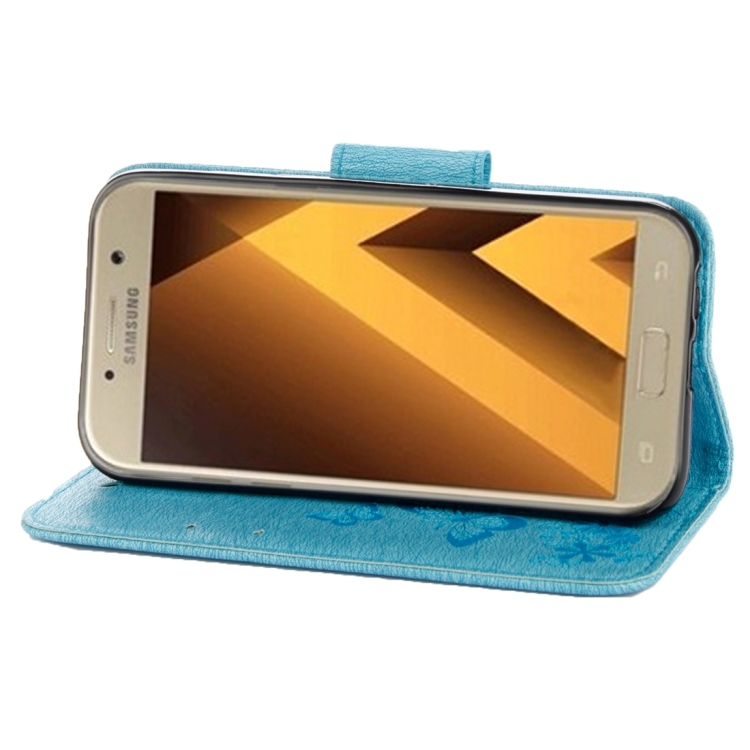 Knižkové puzdro na Samsung Galaxy A5 2017 - Butterfly modré