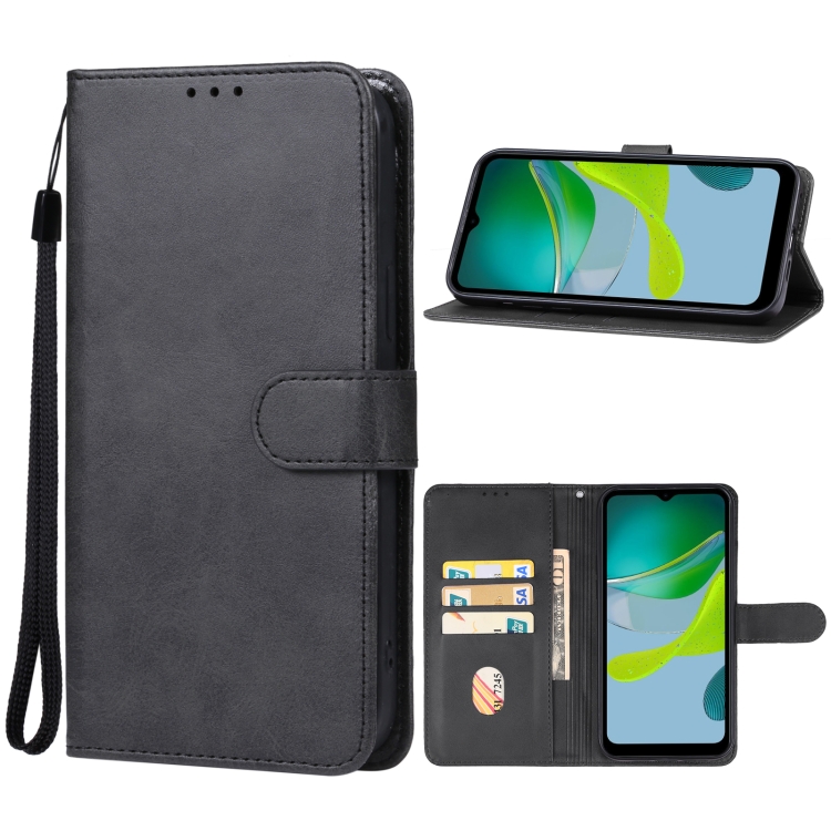 9D SKLO + PUZDRO 2v1 pre Motorola Moto E13 - Knižkové SOLID čierne