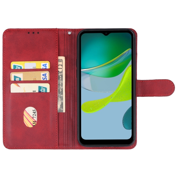 9D SKLO + PUZDRO 2v1 pre Motorola Moto E13 - Knižkové SOLID červené