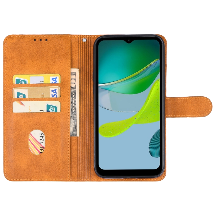 Knižkové puzdro pre Motorola Moto E13 - SOLID hnedé