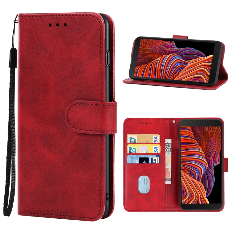 9D SKLO + PÚZDRO 2v1 pre Samsung Galaxy Xcover 5 - Knižkové SOLID červené