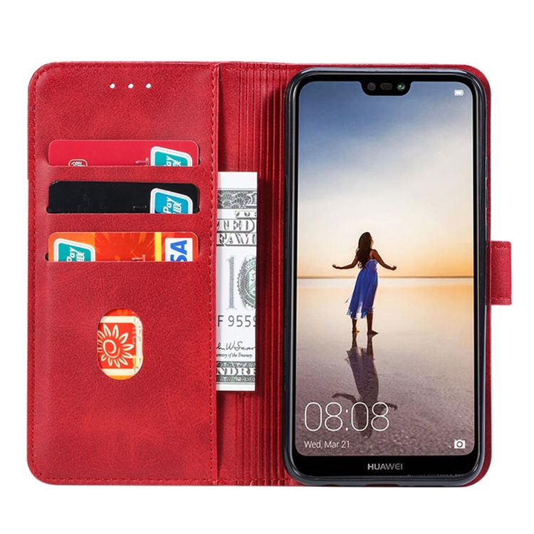 Knižkové puzdro pre Huawei P Smart 2019 / Honor 10 Lite - SOLID červené