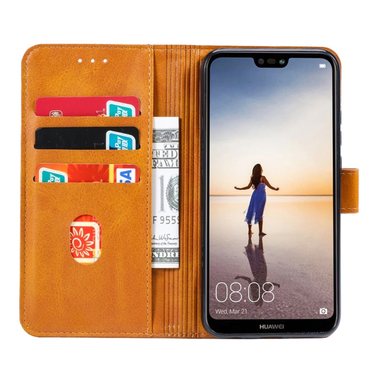 Knižkové puzdro pre Huawei P Smart 2019 / Honor 10 Lite - SOLID svetlo hnedé