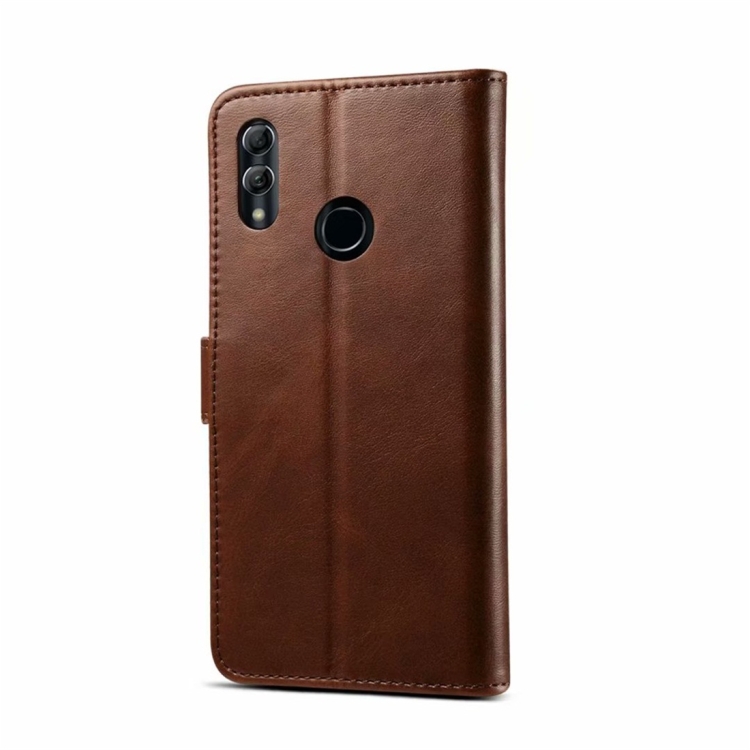 Knižkové puzdro pre Huawei P Smart 2019 / Honor 10 Lite - SOLID tmavo hnedé