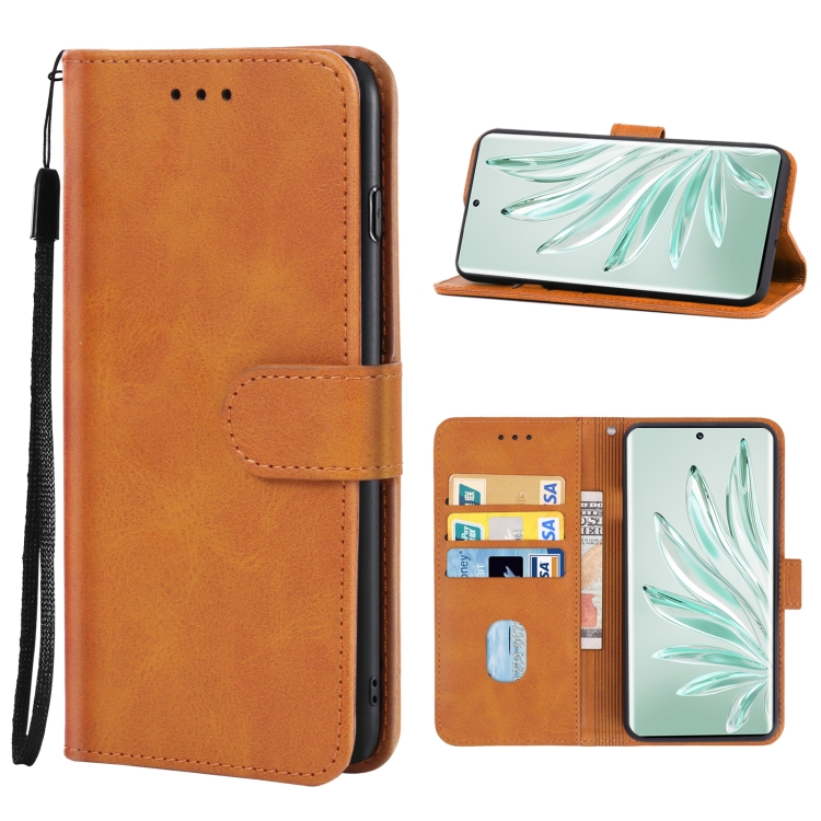Knižkové puzdro pre Honor 70 - SOLID hnedé