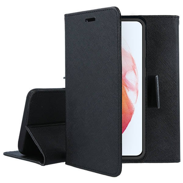 SKLO + PUZDRO 2v1 pre Xiaomi Redmi Note 12S - Knižkové SMART FANCY čierne