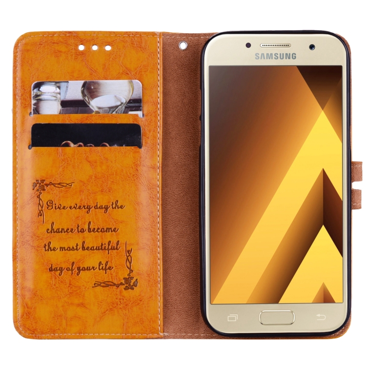 Knižkové puzdro na Samsung Galaxy A3 2017 - Solid hnedé