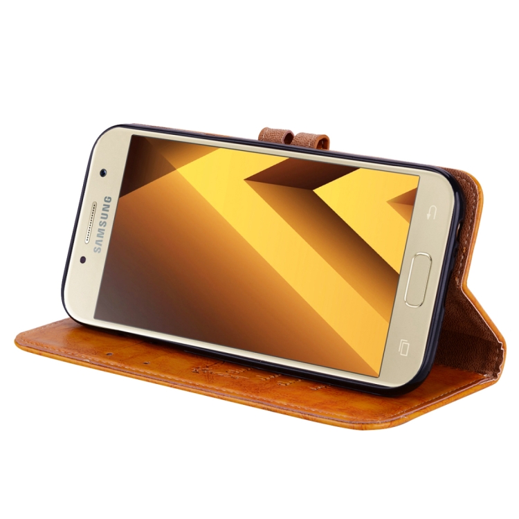 Knižkové puzdro na Samsung Galaxy A3 2017 - Solid hnedé