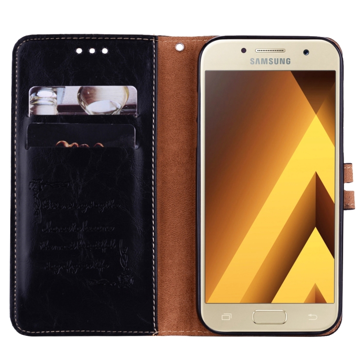 Knižkové puzdro na Samsung Galaxy A3 2017 - Solid čierne
