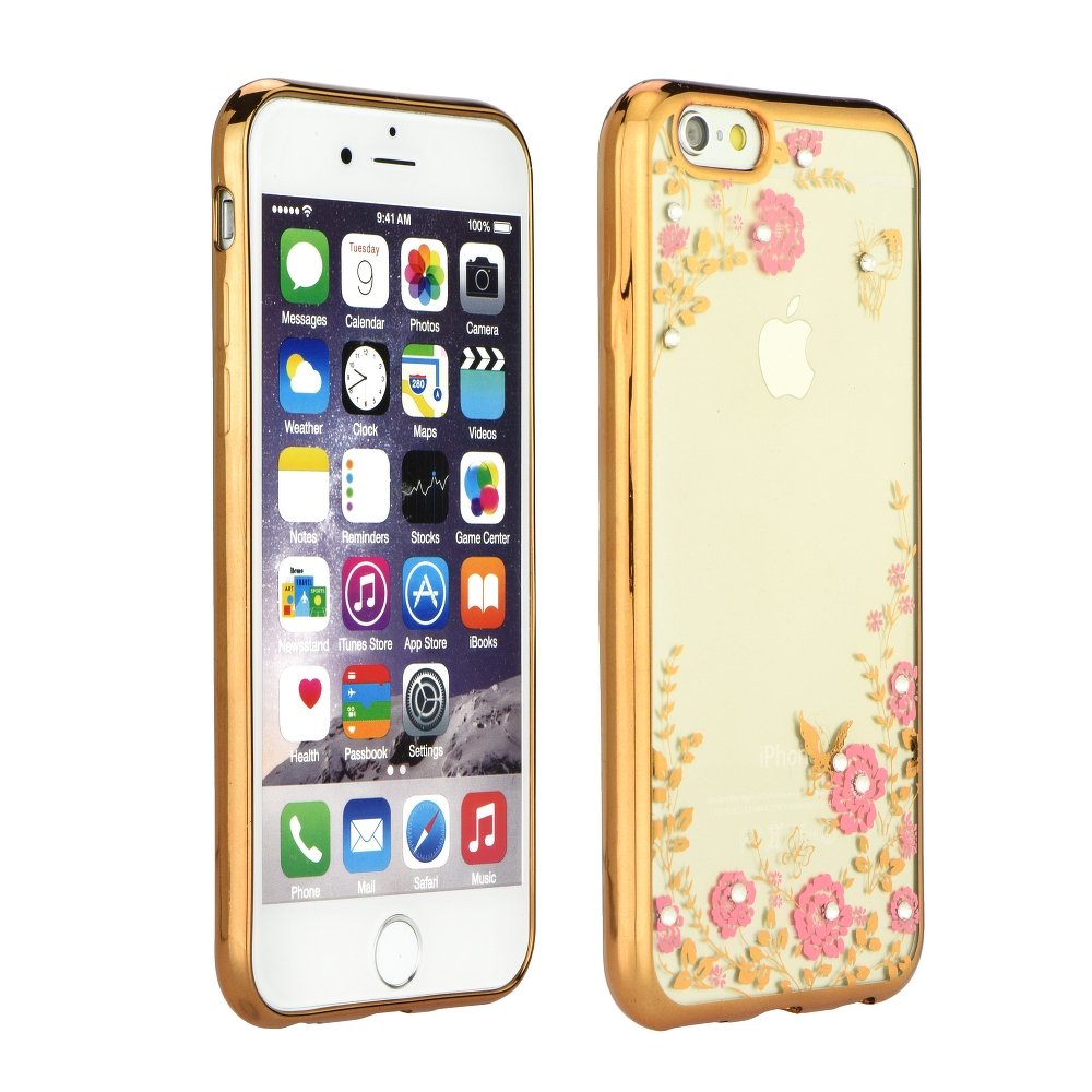Silikonový obal Diamond pre Apple iPhone 7, 8, SE2 zlatý