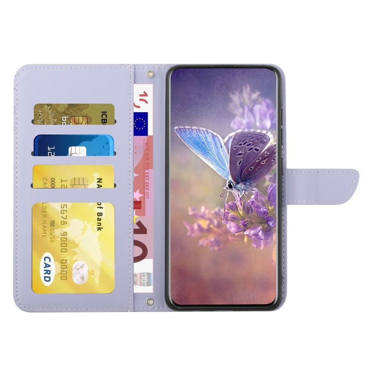 Knižkové puzdro pre Motorola Moto G14 - Butterfly fialové