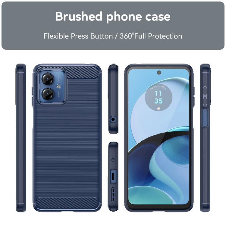Silikónový kryt pre Motorola Moto G14 - CARBON modrý