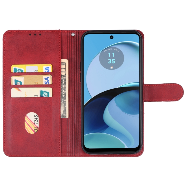 SKLO + PUZDRO 2v1 pre Moto G54 5G / G54 5G Power Edition - Knižkové SOLID červené