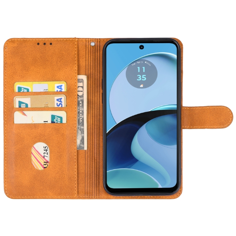 SKLO + PUZDRO 2v1 pre Moto G54 5G / G54 5G Power Edition - Knižkové SOLID hnedé