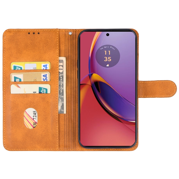 Knižkové puzdro pre Motorola Moto G84 5G - SOLID hnedé