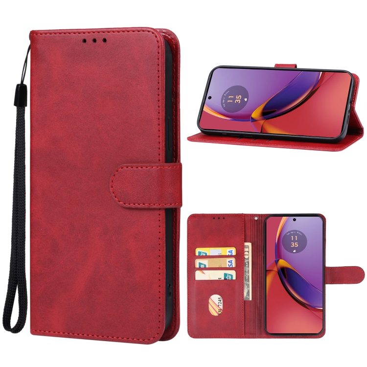 Knižkové puzdro pre Motorola Moto G84 5G - SOLID červené