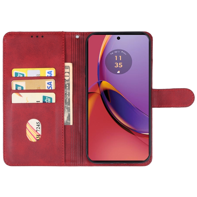 Knižkové puzdro pre Motorola Moto G84 5G - SOLID červené