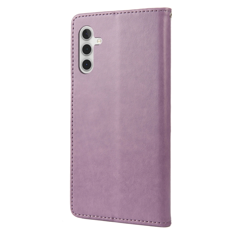 SKLO + PUZDRO 2v1 pre Samsung Galaxy A14 / A14 5G - Knižkové BUTTERFLY 02 purple