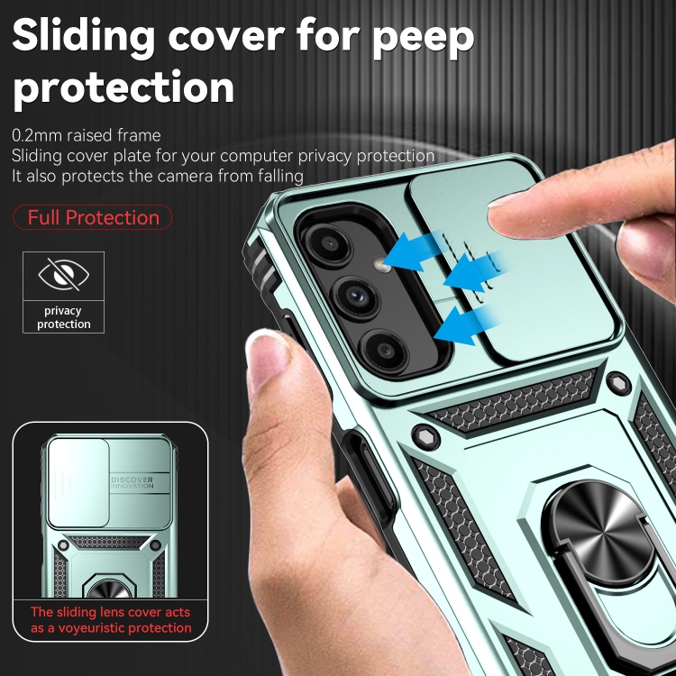 SKLO + PUZDRO 2v1 pre Samsung Galaxy A14 / A14 5G - SLIDING zelené