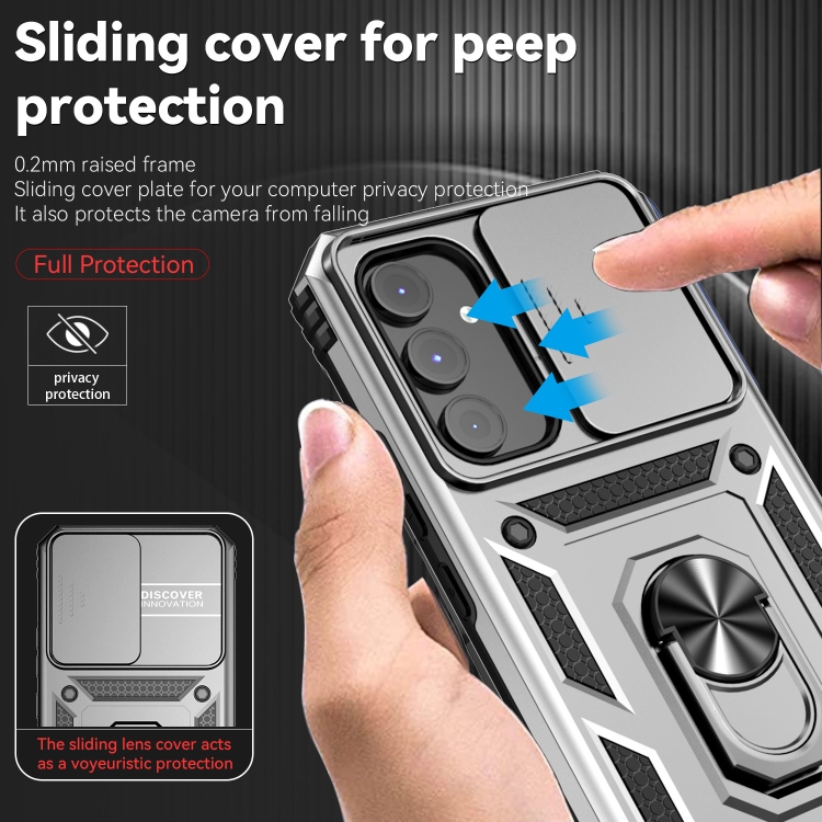 9D SKLO + PUZDRO 2v1 pre Samsung Galaxy A54 5G - Tvrdené SLIDING sivé