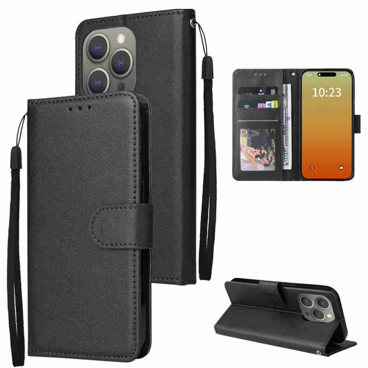 Knižkové puzdro pre iPhone 15 Pro Max - SOLID čierne