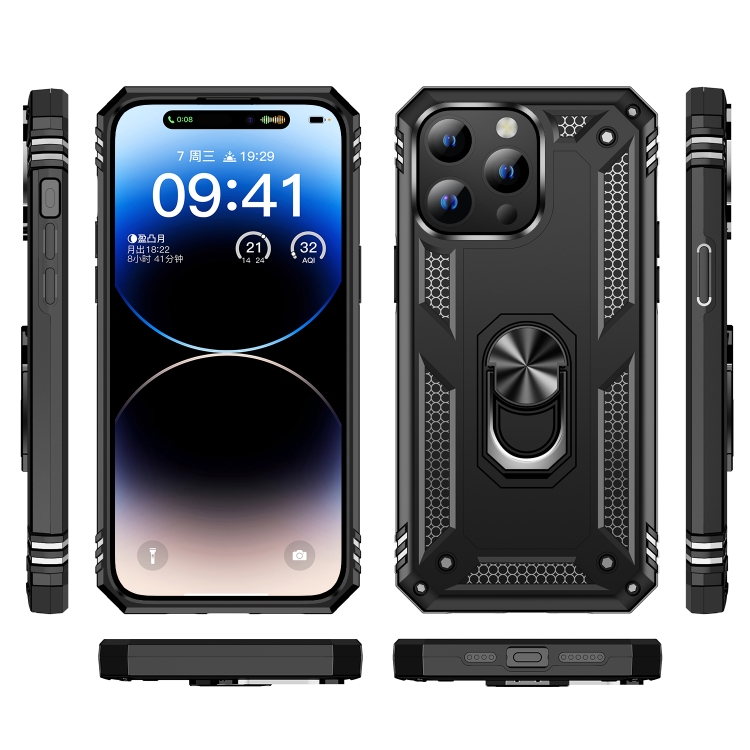 Tvrdený kryt pre iPhone 15 Pro - RING Armor čierny