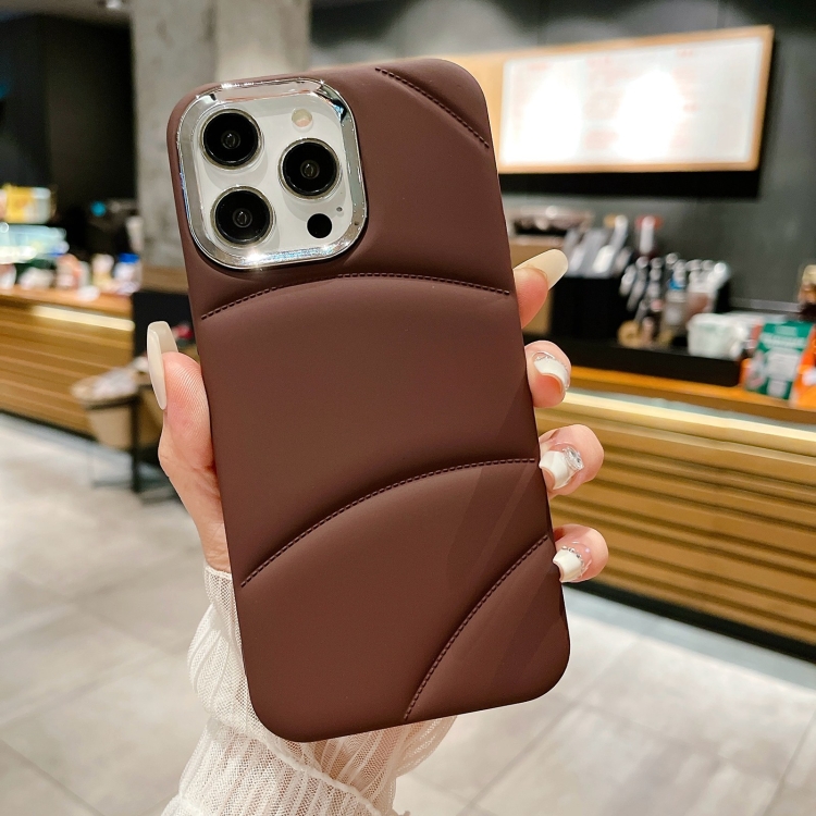 Zadný ochranný kryt pre iPhone 15 Pro - JACKET hnedý