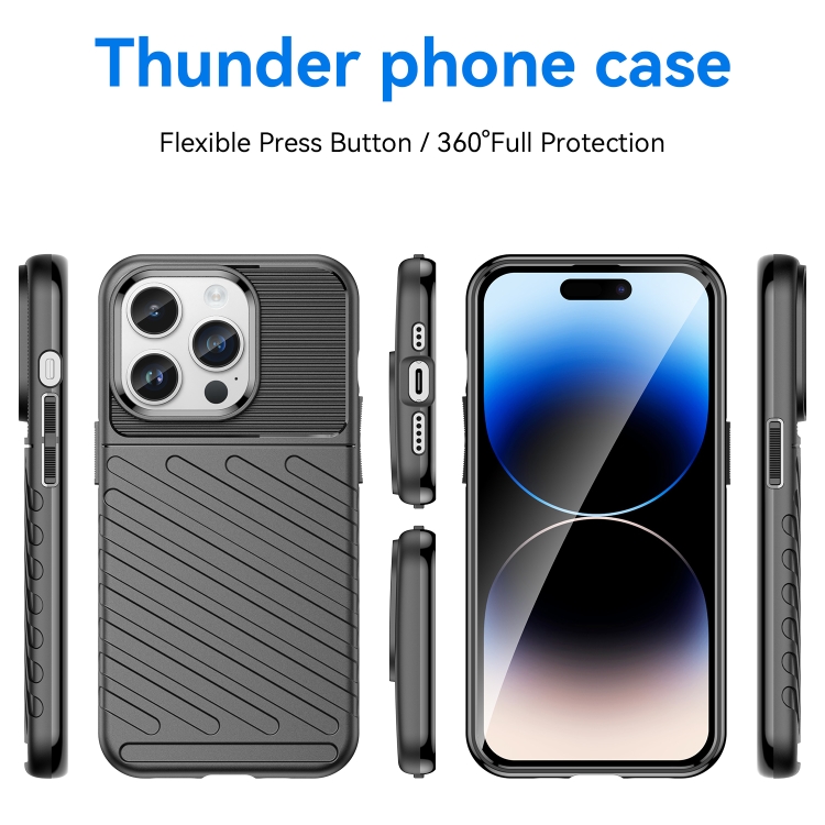 SKLO + PUZDRO 2v1 pre iPhone 15 Pro - THUNDER čierne