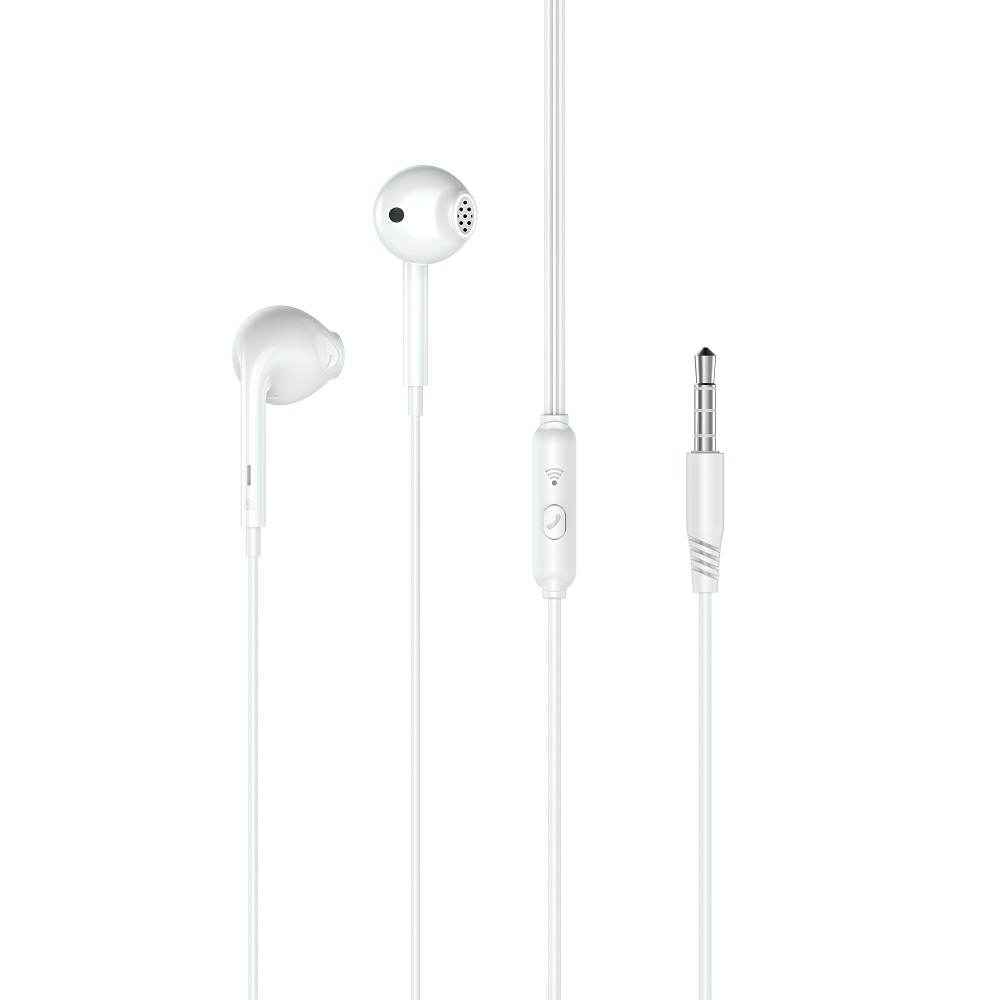 XO káblové slúchadlá EP28 jack 3,5 mm - biele