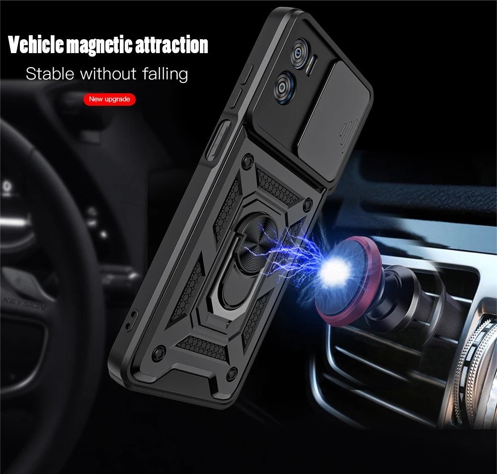 Tvrdený kryt pre Motorola Moto E22 / E22i - Armor SLIDE čierny