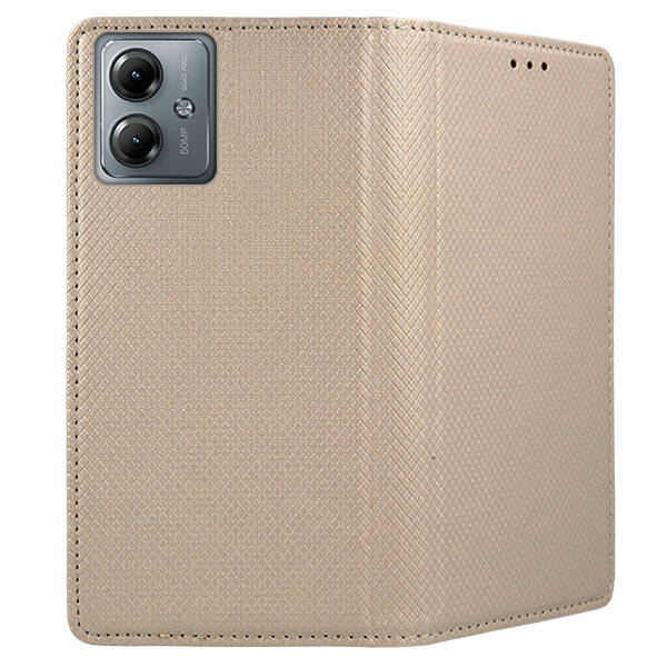 Knižkové puzdro pre Motorola Moto G14 - SMART MAGNET zlaté